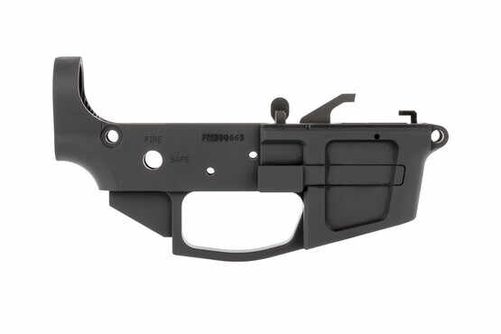 FM Products FM9B stripped billet 9mm lower receiver features an extended magazine release for easy manipulation